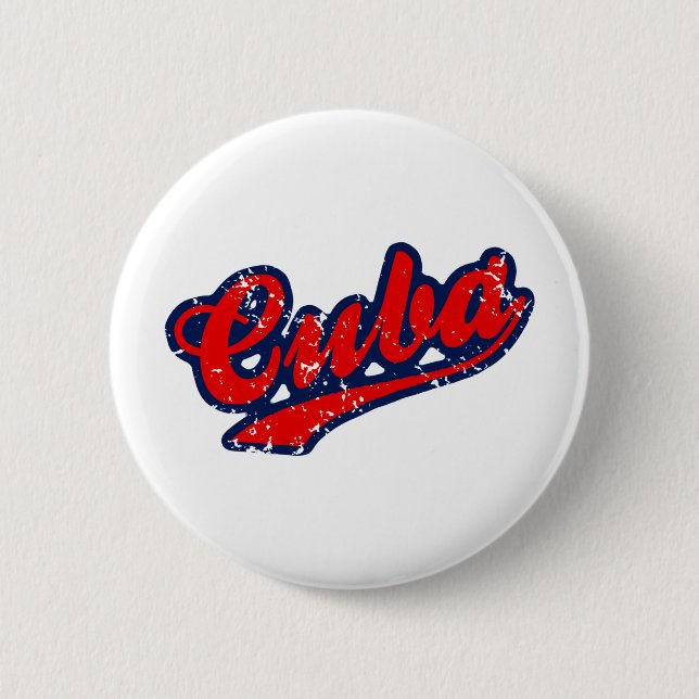 Cuba Pinback Button (Front)