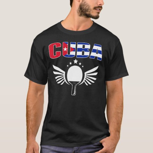 Cuba Ping Pong   Cuban Table Tennis Team Supporter T_Shirt