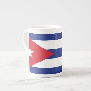 Cuba Plain Flag Bone China Mug by representshop at Zazzle