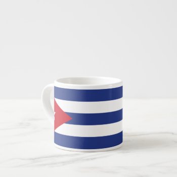 Cuba Plain Flag Espresso Cup by representshop at Zazzle