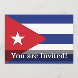 Cuba Plain Flag Invitation