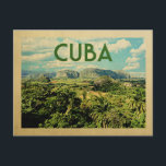 Cuba Postcard Vintage Travel<br><div class="desc">Cuba design in Vintage Travel style featuring palm trees in scenic Cuban rainforest splendor.</div>