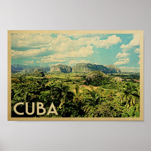 Cuba Poster Vintage Travel Poster Rain Forest