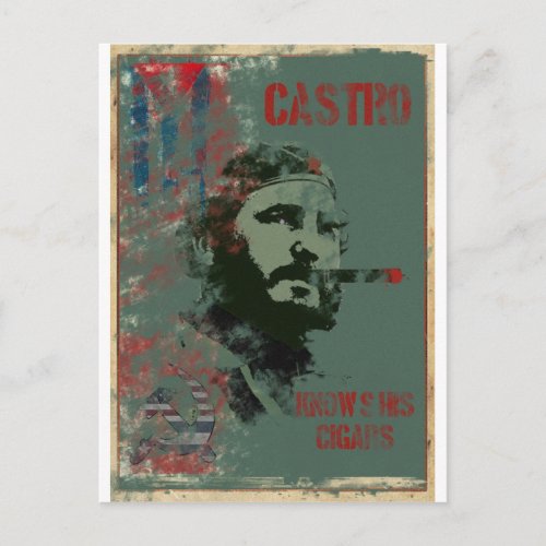 Cuba Propaganda Castro Postcard