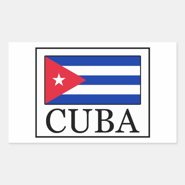 Cuba Rectangular Sticker (Front)