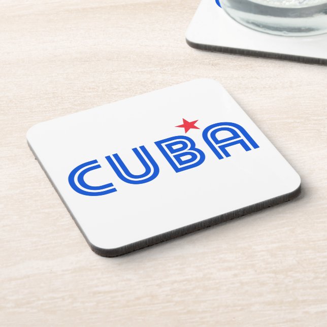 Cuba Retro  Beverage Coaster (Left Side)