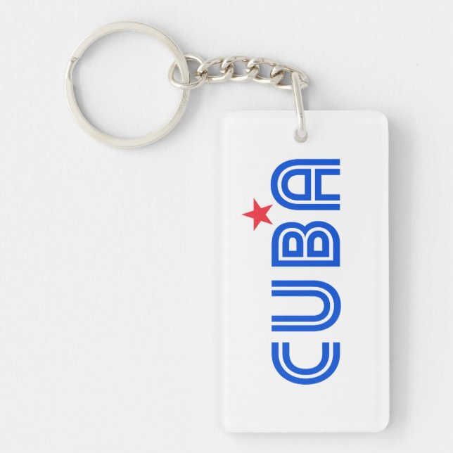 Cuba Retro  Keychain (Front)