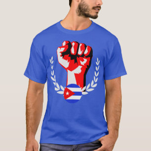 Cuba Revolution Hand Fist Flag Revolution T-Shirt