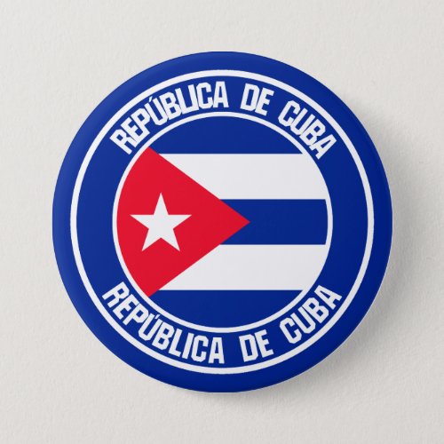 Cuba Round Emblem Button