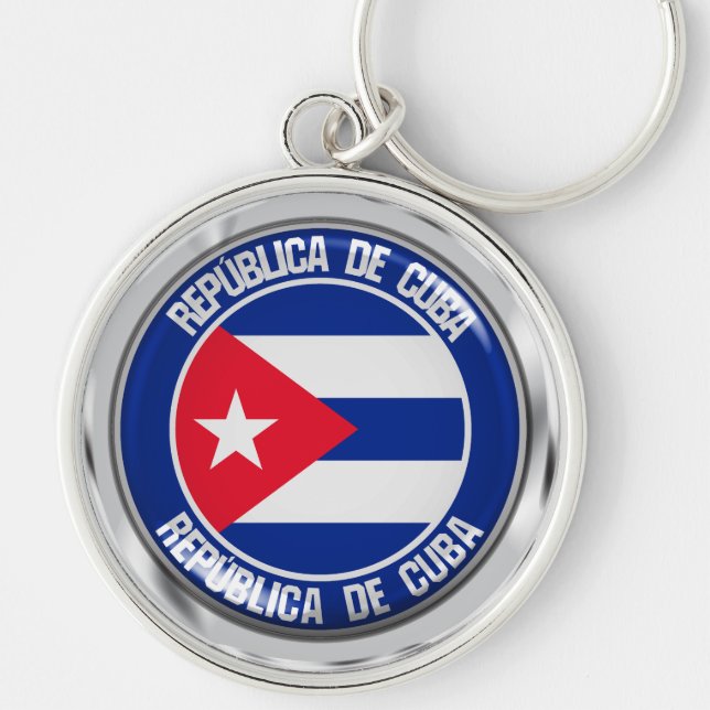 Cuba Round Emblem Keychain (Front)