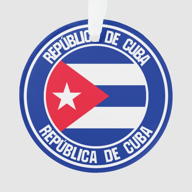 Cuba Round Emblem Ornament (Front)