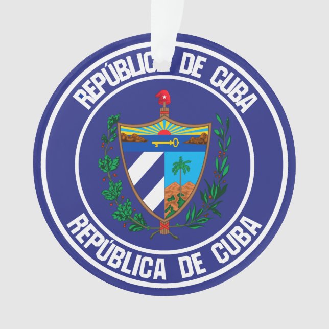 Cuba Round Emblem Ornament (Front)