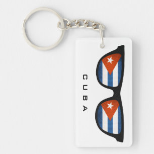 Cuba Shades custom text & color key chain