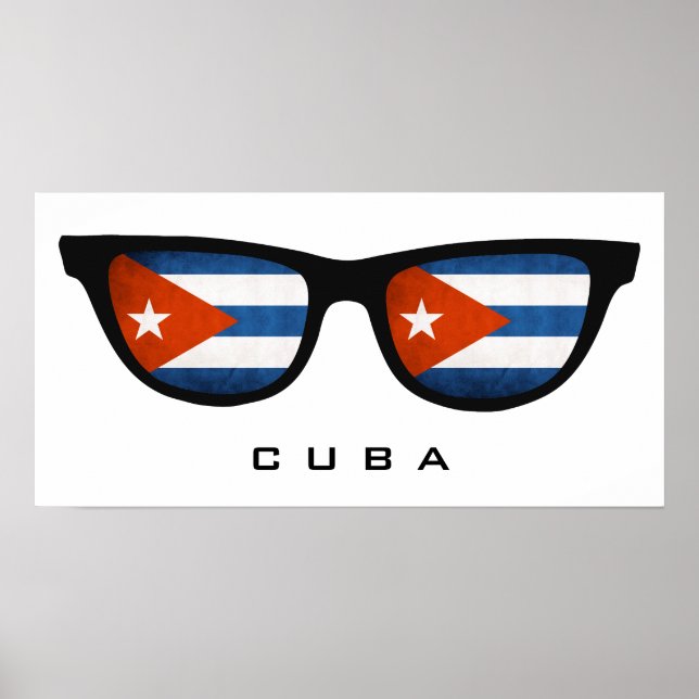 Cuba Shades custom text & color poster (Front)