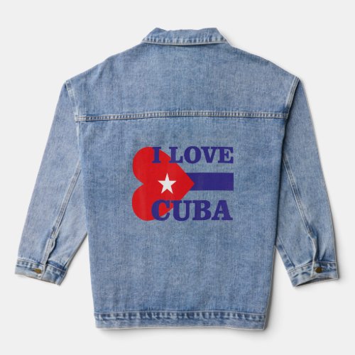 Cuba souvenir   for men women  denim jacket