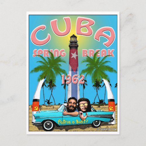 Cuba Spring Break 1962 Travel Postcard