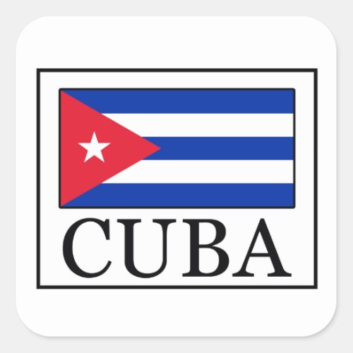 Cuba Square Sticker