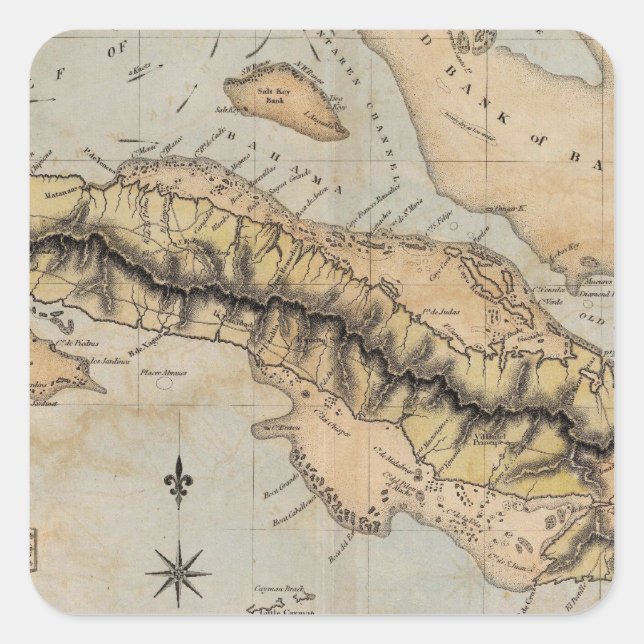 Cuba Square Sticker (Front)