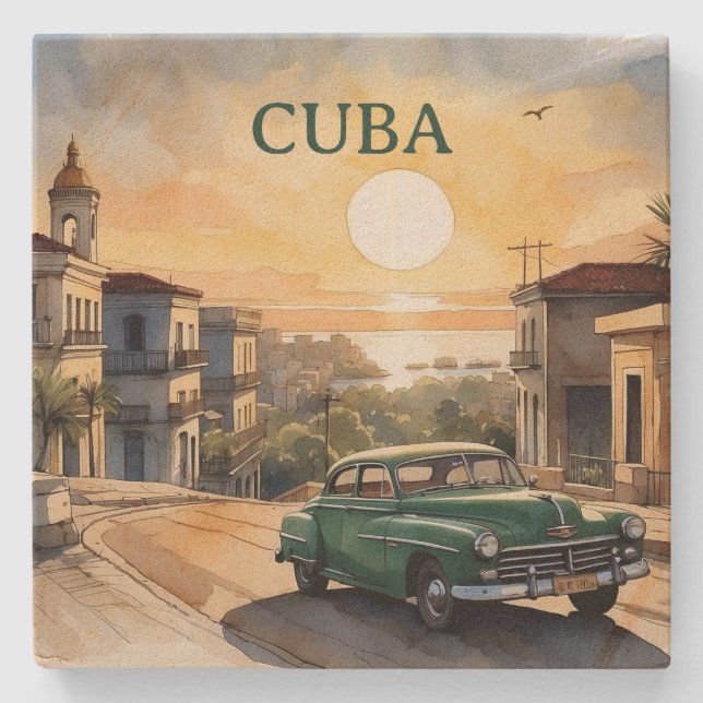 Cuba Stone Coaster (Front)