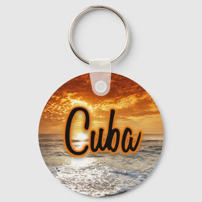 Cuba sunset keychain (Front)
