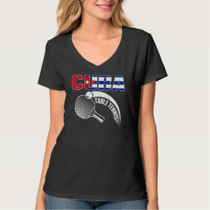 Cuba Table Tennis   Cuban Ping Pong Supporter Spor T-Shirt