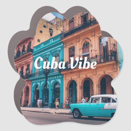 Cuba Travel Holiday Cute Colourful Cuba Vibeâ Car Magnet