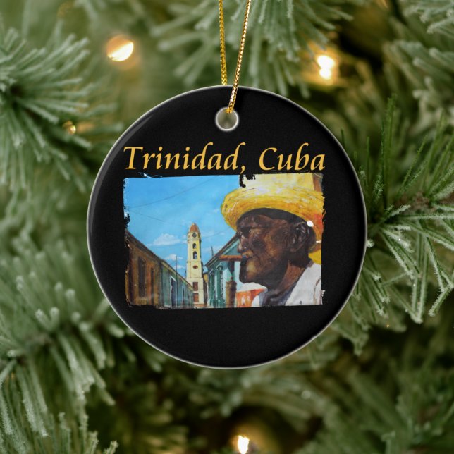 Cuba - Trinidad Cuban Cigar Art Ceramic Ornament (Tree)
