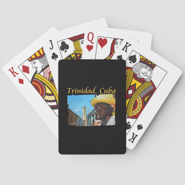 Cuba - Trinidad Cuban Cigar Art Poker Cards (Back)