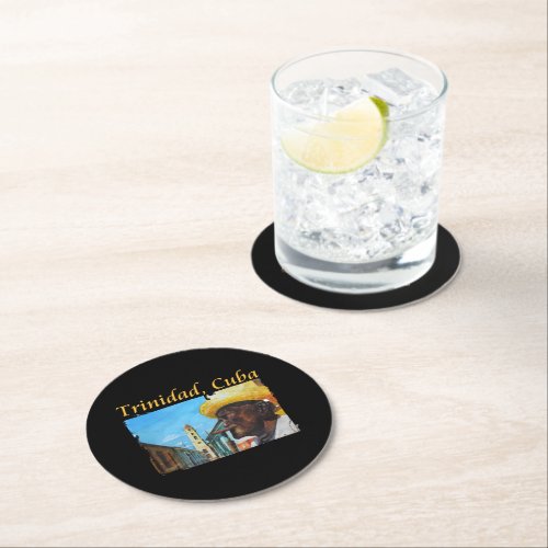 Cuba _ Trinidad Cuban Cigar Art Round Paper Coaster