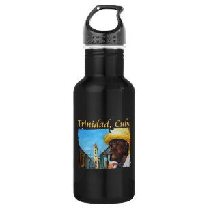 Cuba - Trinidad Cuban Cigar Art Stainless Steel Water Bottle