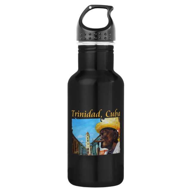 Cuba - Trinidad Cuban Cigar Art Stainless Steel Water Bottle (Front)