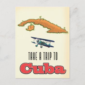 Cuba Vacation Poster Announcement Postcard by bartonleclaydesign at Zazzle