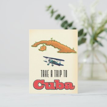 Cuba Vacation Poster Invitation Postcard by bartonleclaydesign at Zazzle