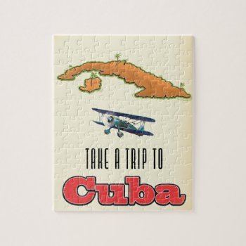 Cuba Vacation Poster Jigsaw Puzzle by bartonleclaydesign at Zazzle
