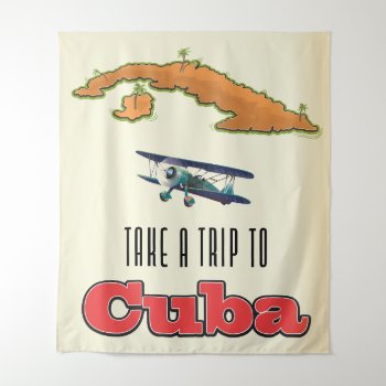 Cuba Vacation Poster Tapestry by bartonleclaydesign at Zazzle