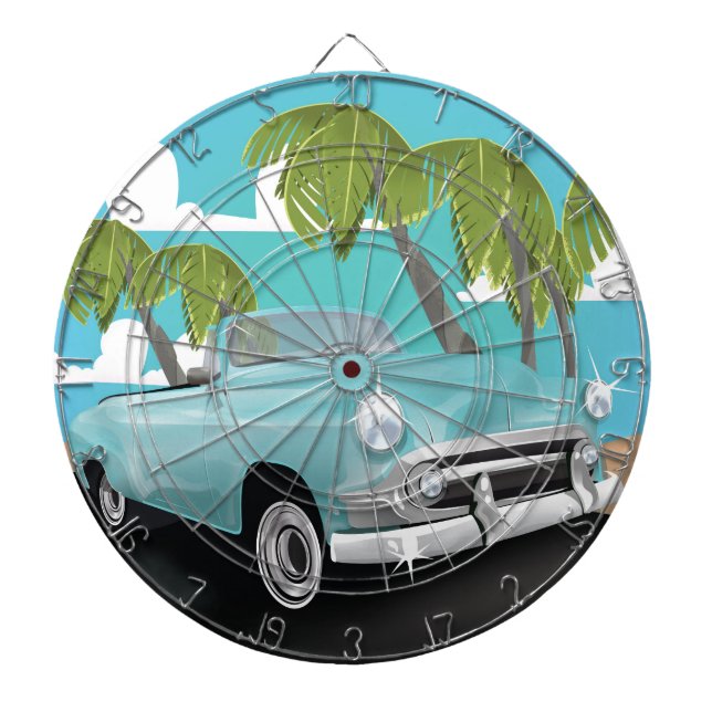 Cuba vintage automobile dart board (Front)