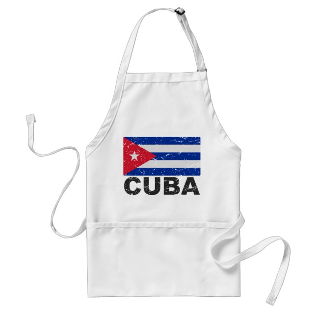 Cuba Vintage Flag Adult Apron (Front)