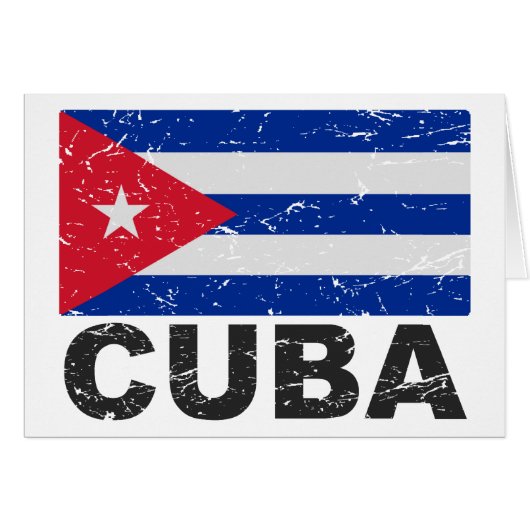 Cuba Vintage Flag Cards (Front Horizontal)