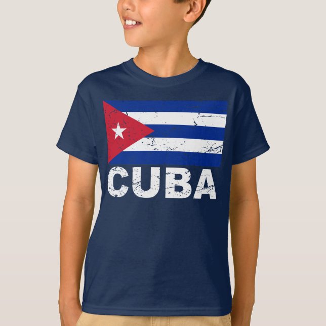 Cuba Vintage Flag T-Shirt (Front)