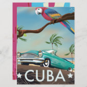 Cuba vintage retro Travel print (Front/Back)