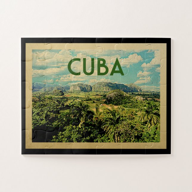 Cuba Vintage Travel Jigsaw Puzzle (Horizontal)
