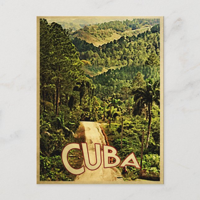 Cuba Vintage Travel Postcard (Front)