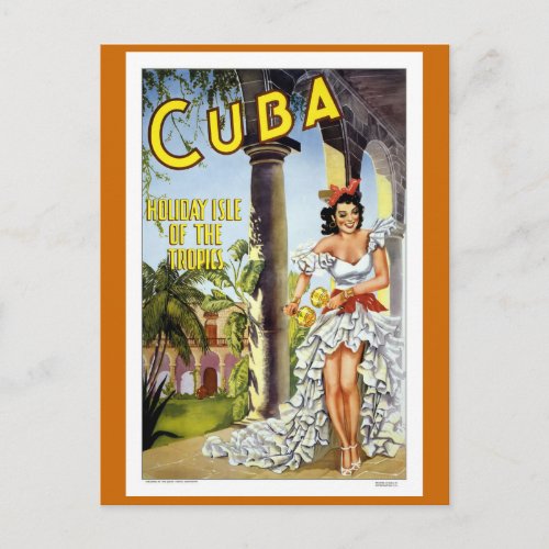 Cuba Vintage Travel Postcard