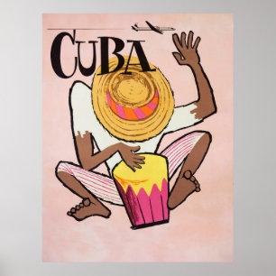Cuba, vintage travel poster