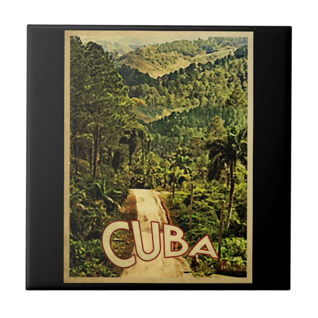 Cuba Vintage Travel Tile (Front)