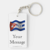 Cuba Waving Flag Keychain (Back)