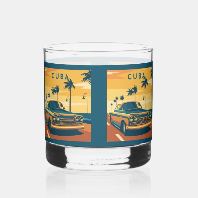 Cuba Whiskey Glass (Front)