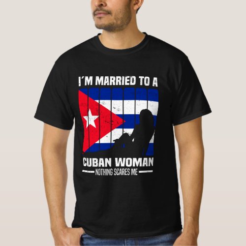 Cuba wife  Cuban Cuban flag gifts T_Shirt