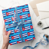 Cuba Wrapping Paper, Cuban Flag patriotic