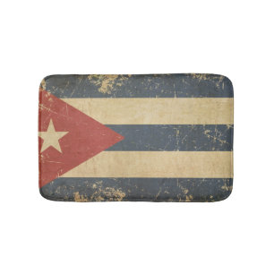 Cuban Aged Flat Flag Bathroom Mat